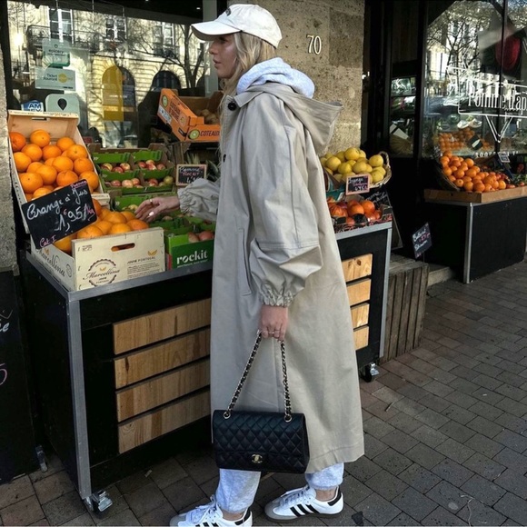 Zara hooded oversized trench coat - Picture 4 of 16